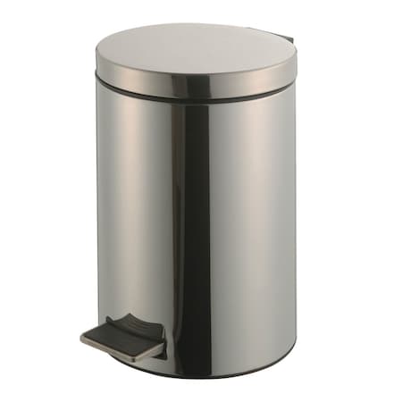 Global Industrial Step On Trash Can, 3-1/2 Gallon, Stainless Steel 237752SS